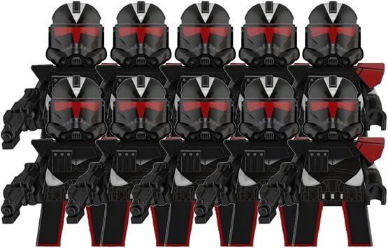Phase 2 Shadow Clone Troopers Army Set, 10 Figures, Battle Pack with Accessories