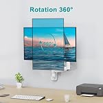 MOUNT PRO Mur de monitoring unique Mount pour 13 à 32 Écrans d'ordinateur de pouce, mur réglable en hauteur Mount Le bras de surveillance tient jusqu'à 19.8lbs, Bracket mural à mouvement complet, VESA Mount 75x75, 100x100, blanc