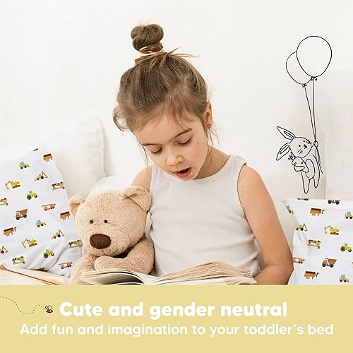 Miniatura 9 de My Little Dreamy Kids Almohada pequeña de 13 x 18 pulgadas con funda de algodón orgánico, suave y transpirable, lavable a máquina, para niños