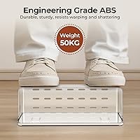 Vista 8 de Orimade Shower Caddy 3-Pack, No-Drill Adhesive Shelves for Bathroom, Rustproof ABS Storage Organizer Set, Clear