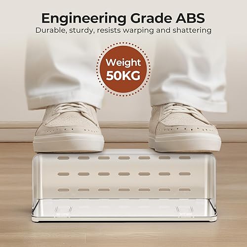 Miniatura 8 de Orimade Paquete de 3 estantes adhesivos sin taladrar para baño, juego organizador de almacenamiento ABS a prueba de óxido, transparente