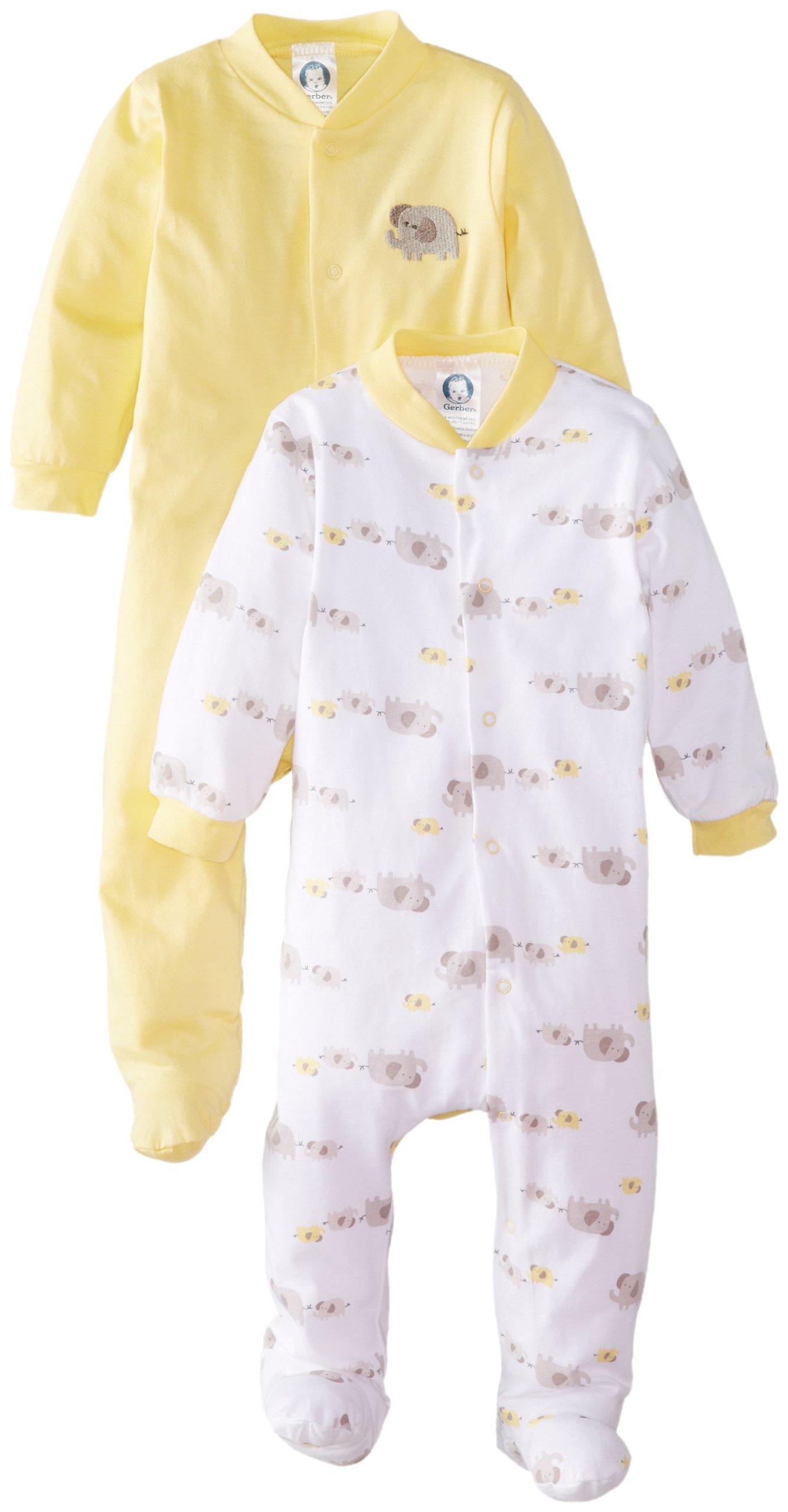 Gerber Unisex Baby 2 Pack Snap Front Sleep 'n Play