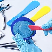 Vista 6 de JMU Espátula de mezcla dental, 10 unidades, espátula mezcladora dental de plástico autoclavable para materiales de yeso de impresión de alginato