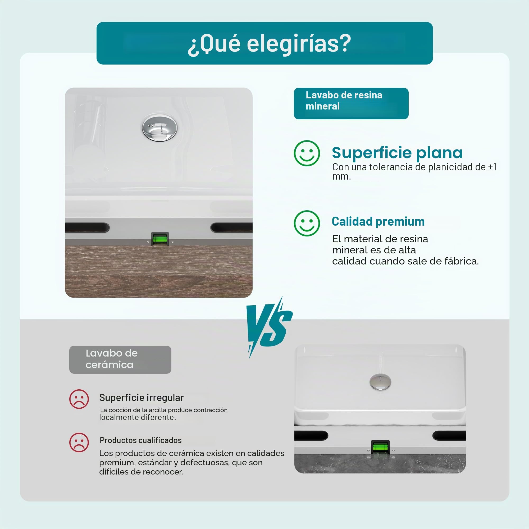 Mai & Mai Lavabo sobre Encimera Lavabo Baño | Ovalado | Blanco Mate | Mármol Fundido | 54x34x11cm | sin Orificio para Grifo sin Rebosadero | Colossum808