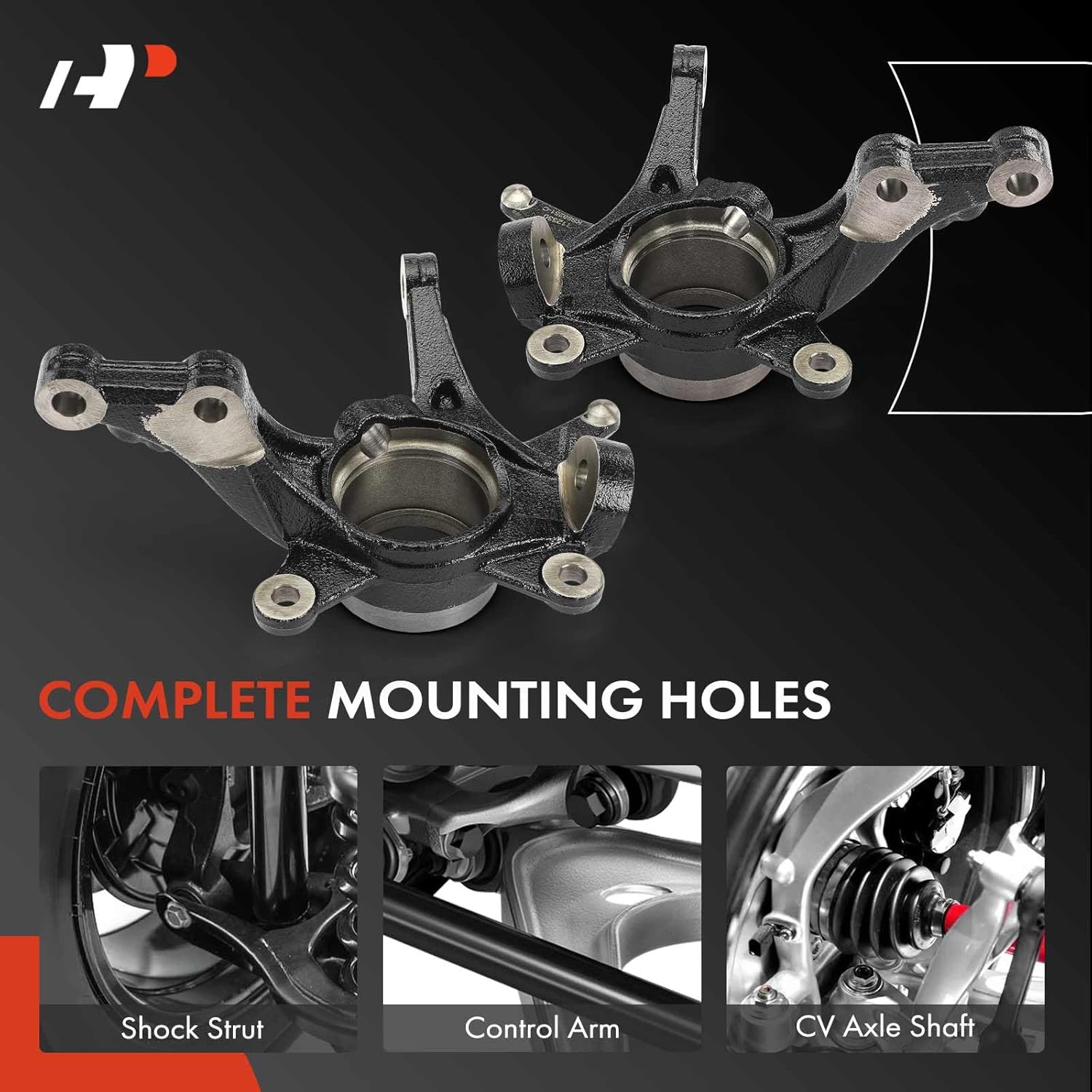 A-Premium 2x Front Suspension Steering Knuckle Compatible with Hyundai Accent 2012 2013, Driver and Passenger Side