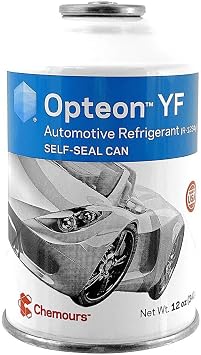 Automotive Air Conditioning Refrigerant | Compatible with R-1234YF Systems | CARB Certified | Low GWP | for Vehicle A/C Recharge | 12 oz Can 4 Cans
