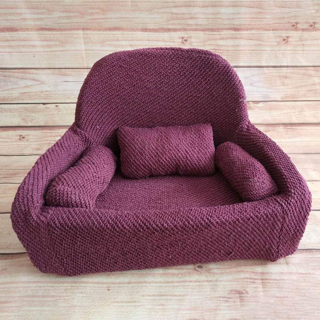 angwang 4 Pcs/Set Newborn Photography Props Baby Posing Sofa Pillow Infant Photo Shooting Chair Decoration Fotografia Accessories 8#, 9.84in;5.12in;14.96in