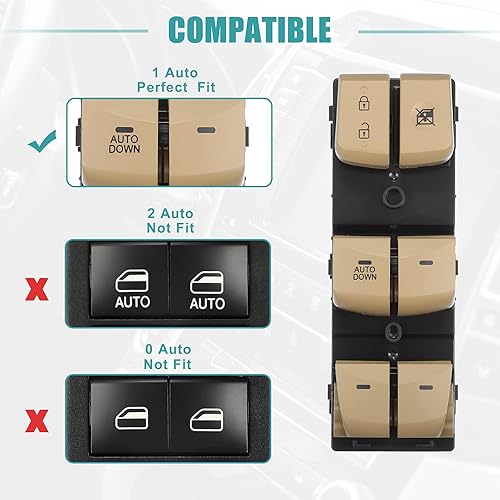 Miniatura 4 de ACROPIX Interruptor de ventana eléctrica Interruptor de control de ventana para Hyundai Elantra Move 2012-2016 con herramienta de extracción