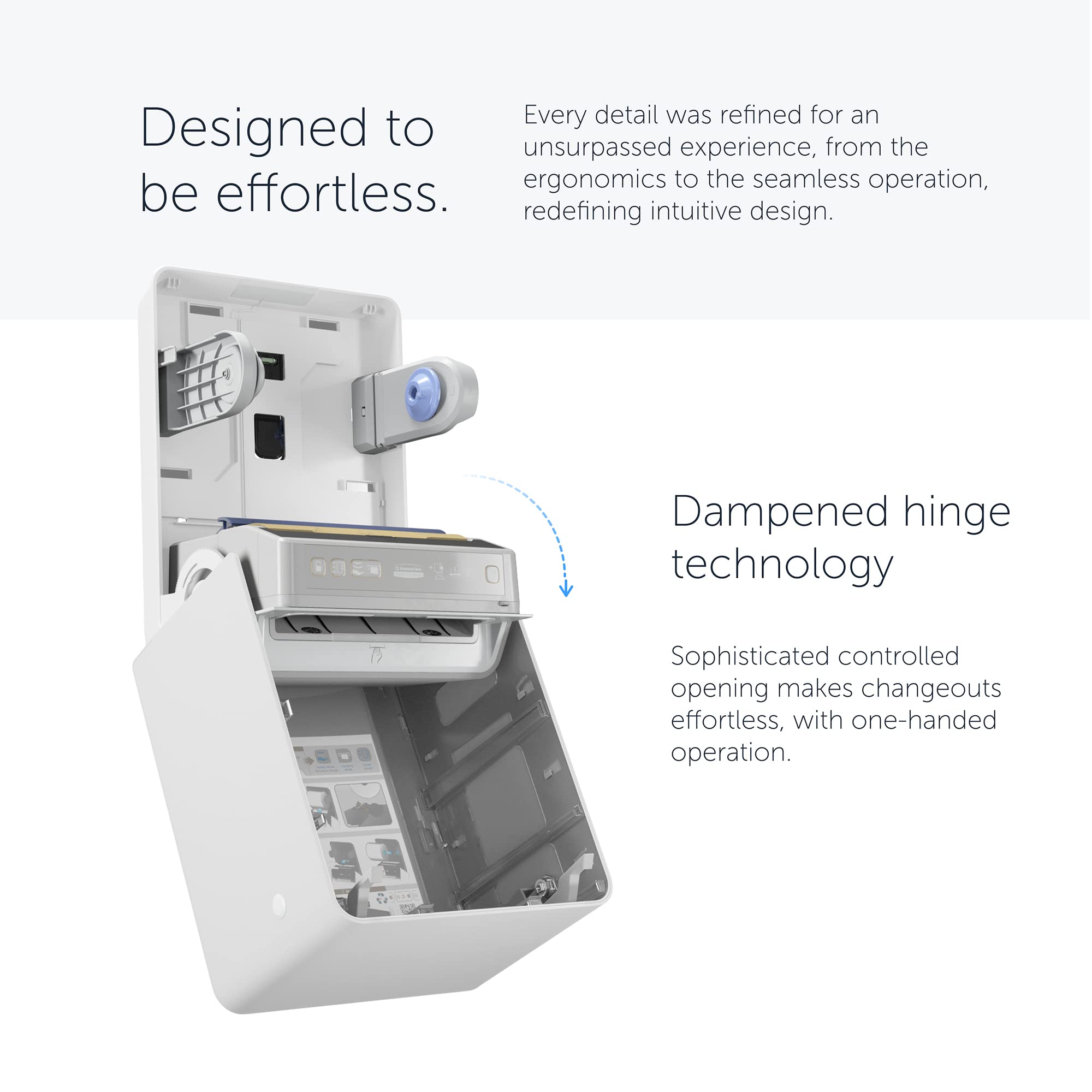 Kimberly-Clark Professional 53940 - Dispensador automático de Toallas (53940), diseño de Mosaico Blanco, 1 dispensador y 1 Apertura por Unidad