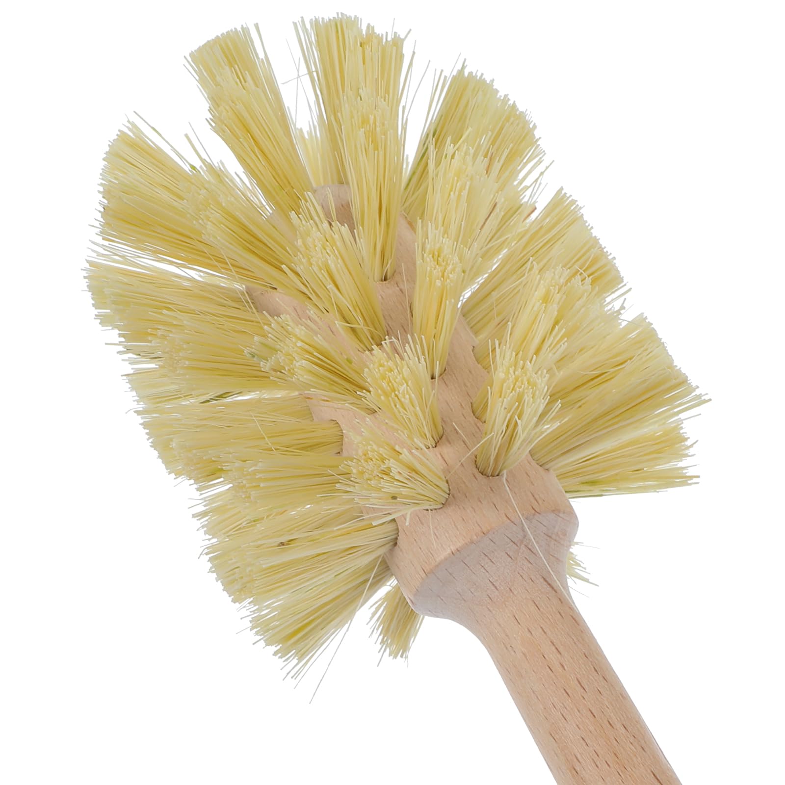 6 cepillos para botellas, cepillo de madera natural para fregar platos con cerdas largas de madera de haya para limpiar botellas, tazas, tarros, vasos, platos, jarrones, jarrones, jarrones, jarra
