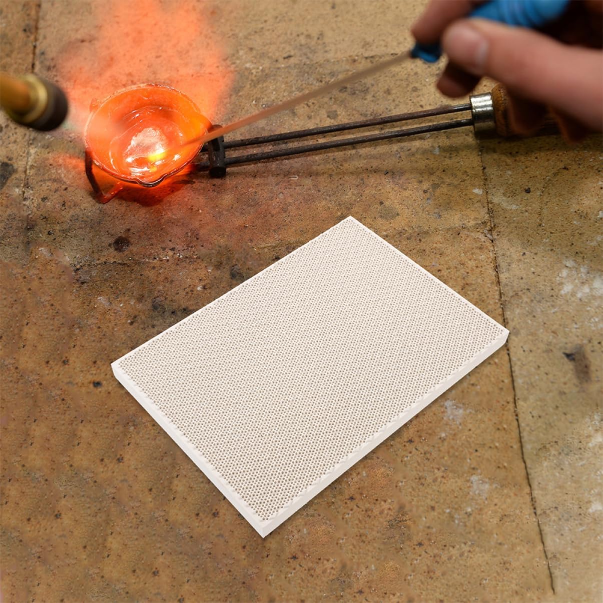 2pcs Quartz Soldering Boards for Jewelry Casting Workbench Protection