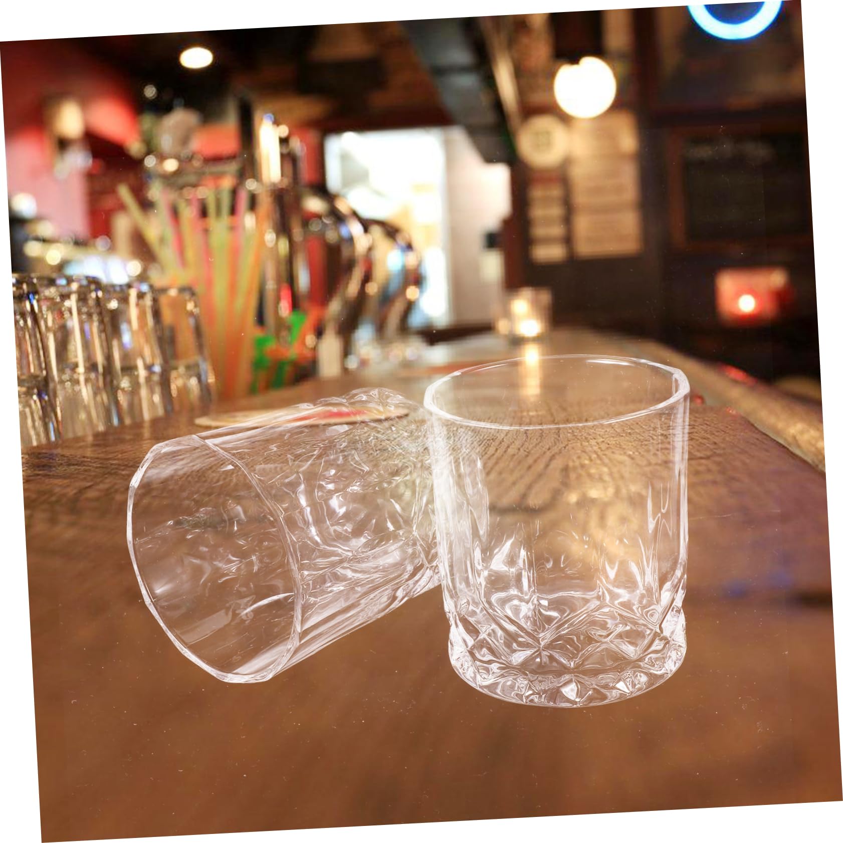 Bicchieri da Whisky 200ml in Vetro Decorati 4 Pezzi per Bar e Aperitivo