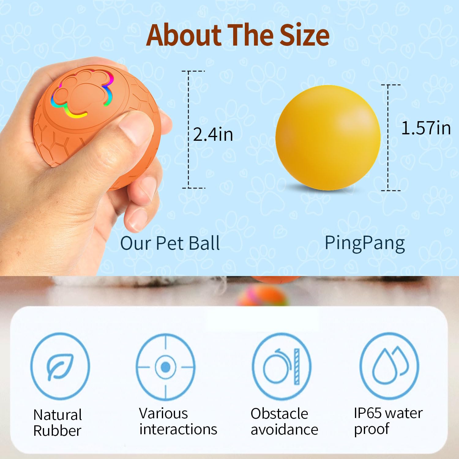 Amrocky Interactive Dog Toys Ball for Boredom -Toys to Keep Them Busy - Image 2