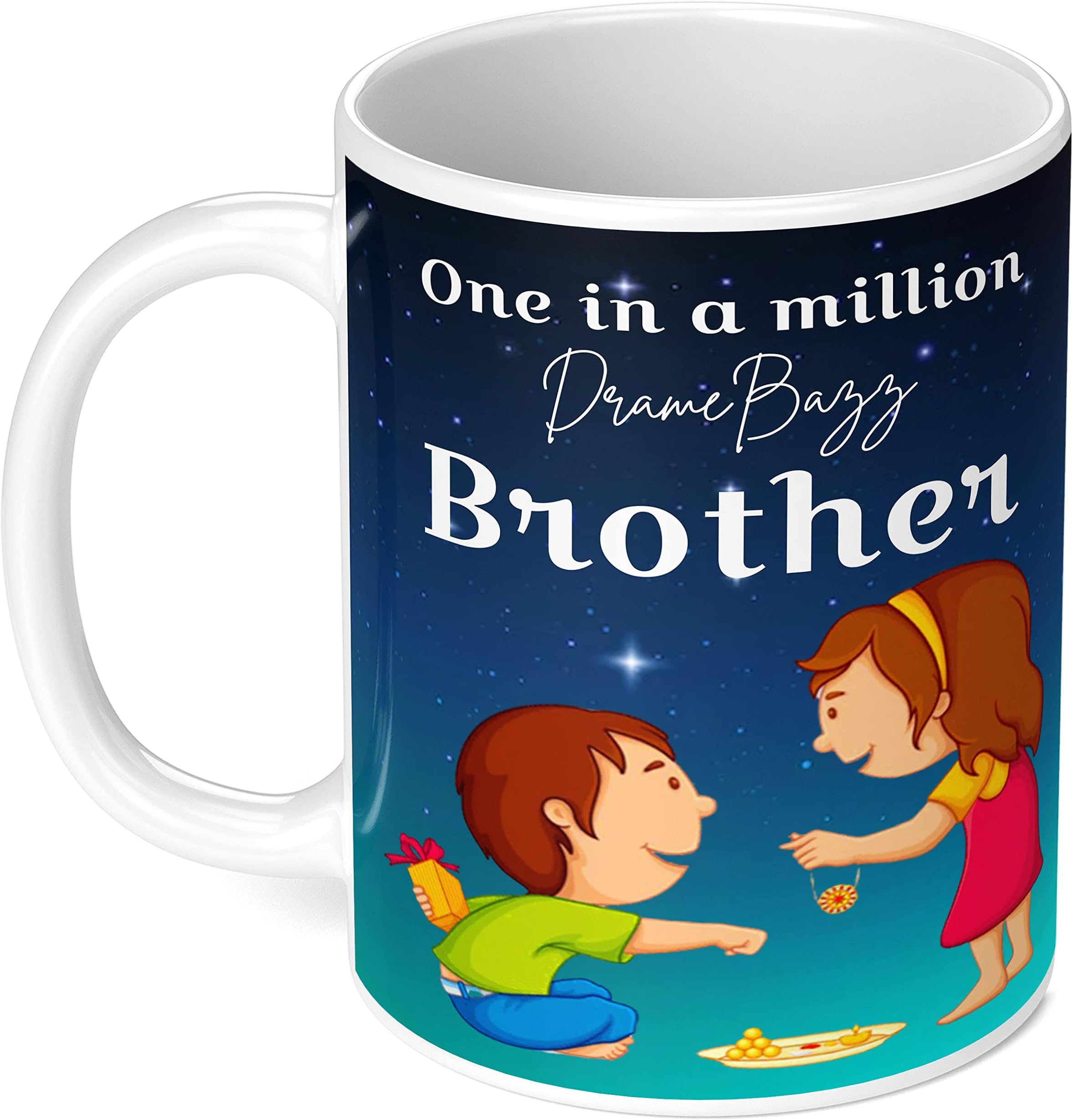 TrendoPrint Printed 1(Milk, Tea & Coffee Mug (350ml) Set of 1_(RB-102)_Best Rakhi Gift for Brother & Sister