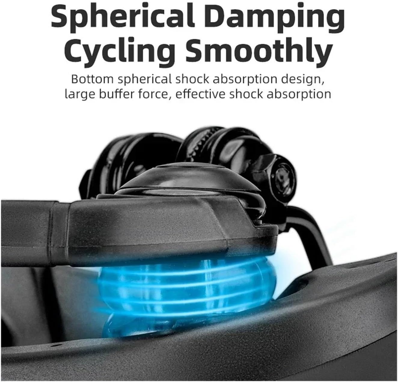 Breathable Shock-Absorbing Bicycle Saddle with PU Leather Surface Rounded Hollow Cycling Seat for MTB