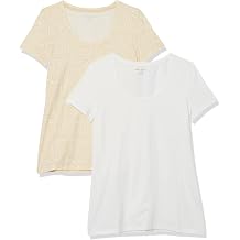 Amazon Essentials Women's Regular-Fit Short-Sleeve Scoop Neck T-Shirt Available in Plus Size