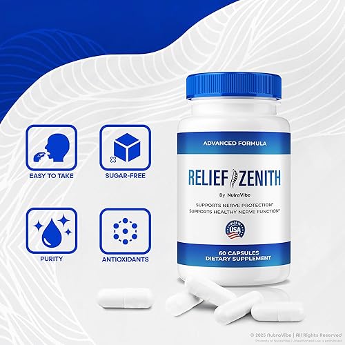 Miniatura 5 de Relief Zenith - Fórmula diaria de apoyo nervioso con una mezcla natural para una función nerviosa saludable, comodidad y bienestar  ReliefZenith