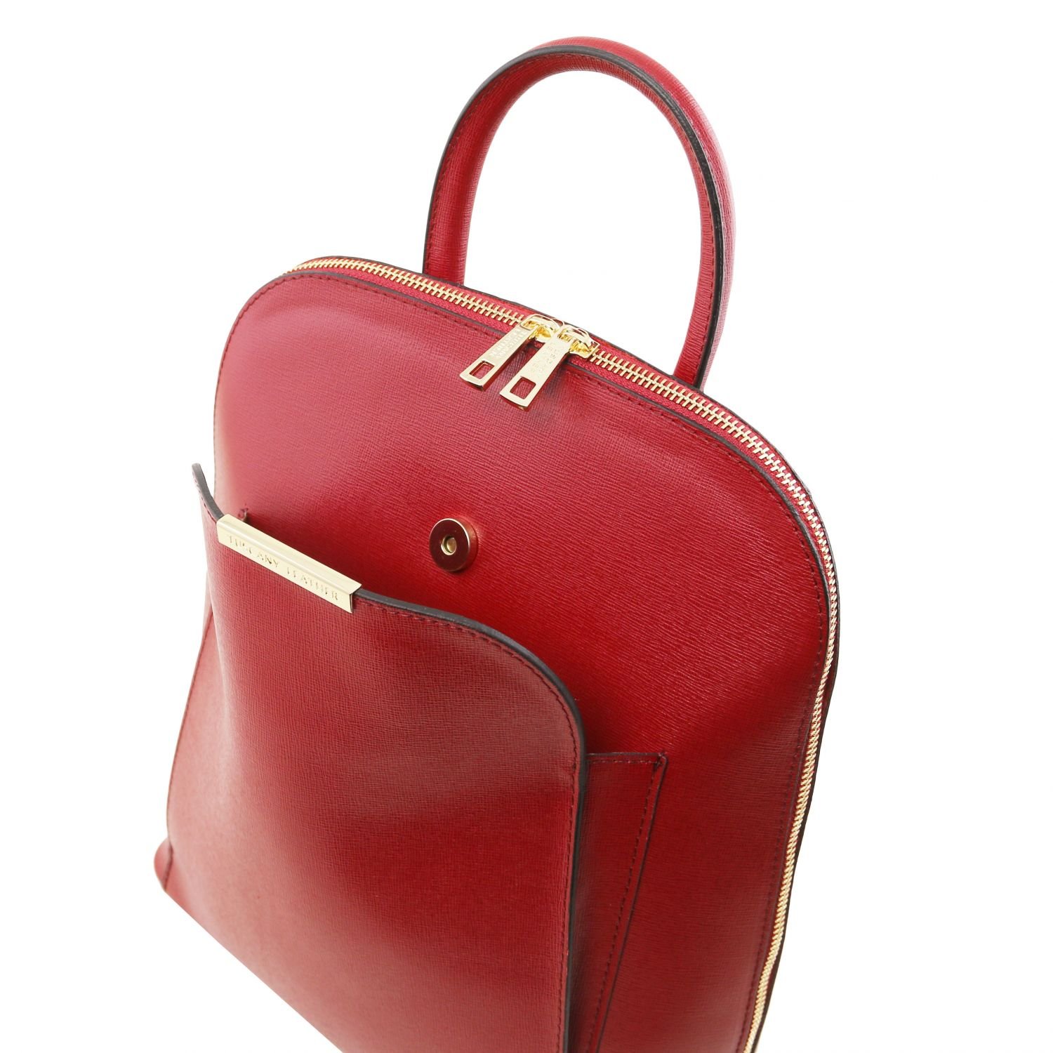 Tuscany Leather TL Bag - Saffiano leather backpack for women - TL141631 (Red)