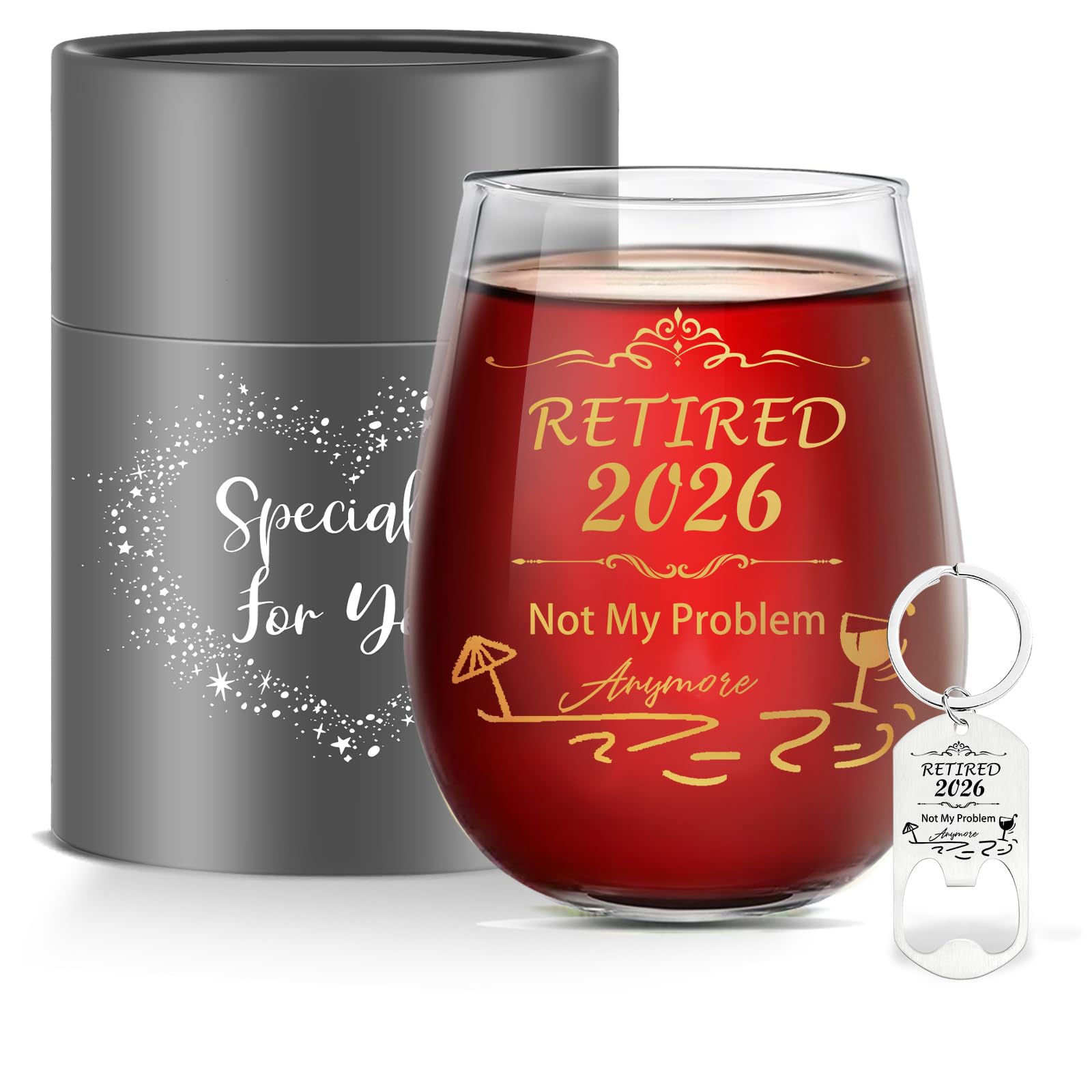 MengCat Best Retirement Gifts for Women Men Stemless Wine Glass 2025 Thank You Leaving Gifts Retired Farewell Gift for Coworkers Colleagues Funny Retirement Good Luck Gift Happy Retirement โ image 1