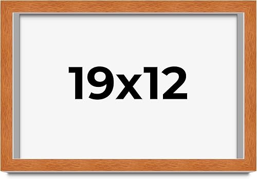 Miniatura 293 de Marco marrón de 18 x 24 pulgadas, marco de madera maciza de nuez de miel, ancho de moldeo de 0.875 pulgadas, profundidad de rabo de 0.875 pulgadas
