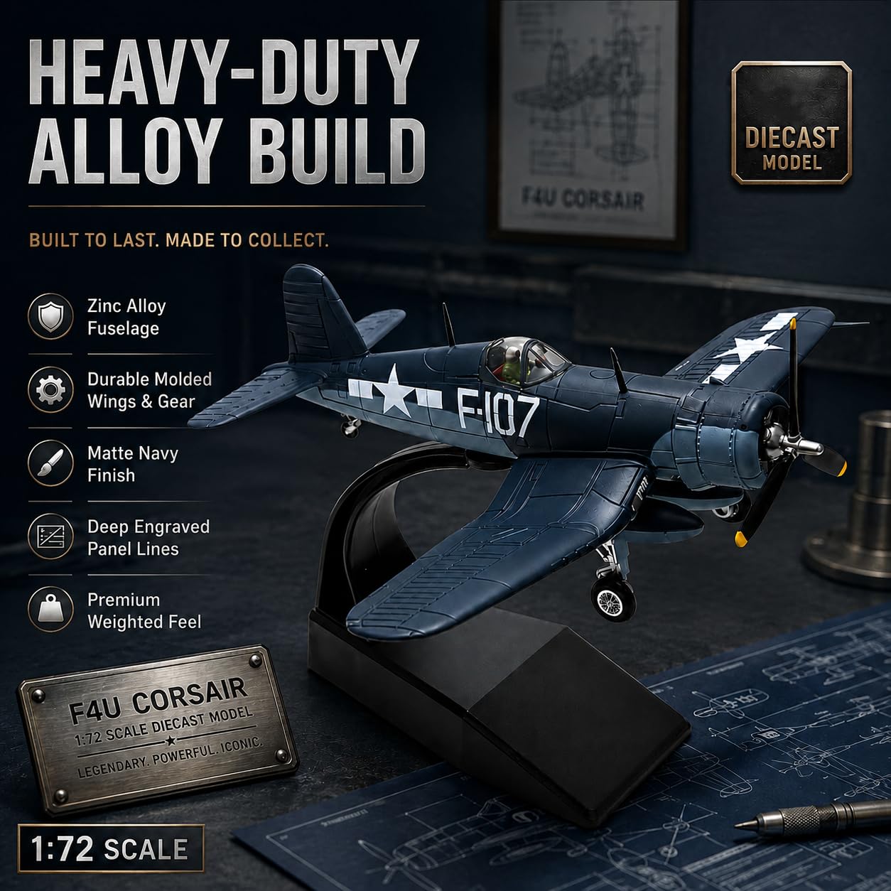 1:72 F4U Corsair myśliwiec model samolotu mini samolot hobby model zestaw