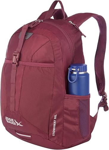 Miniatura 6 de Eddie Bauer Stowaway Mochila plegable  Viajes  Al aire libre  Ligero  Plegable  Duradero  Poliéster Ripstop  30L - Cereza negra