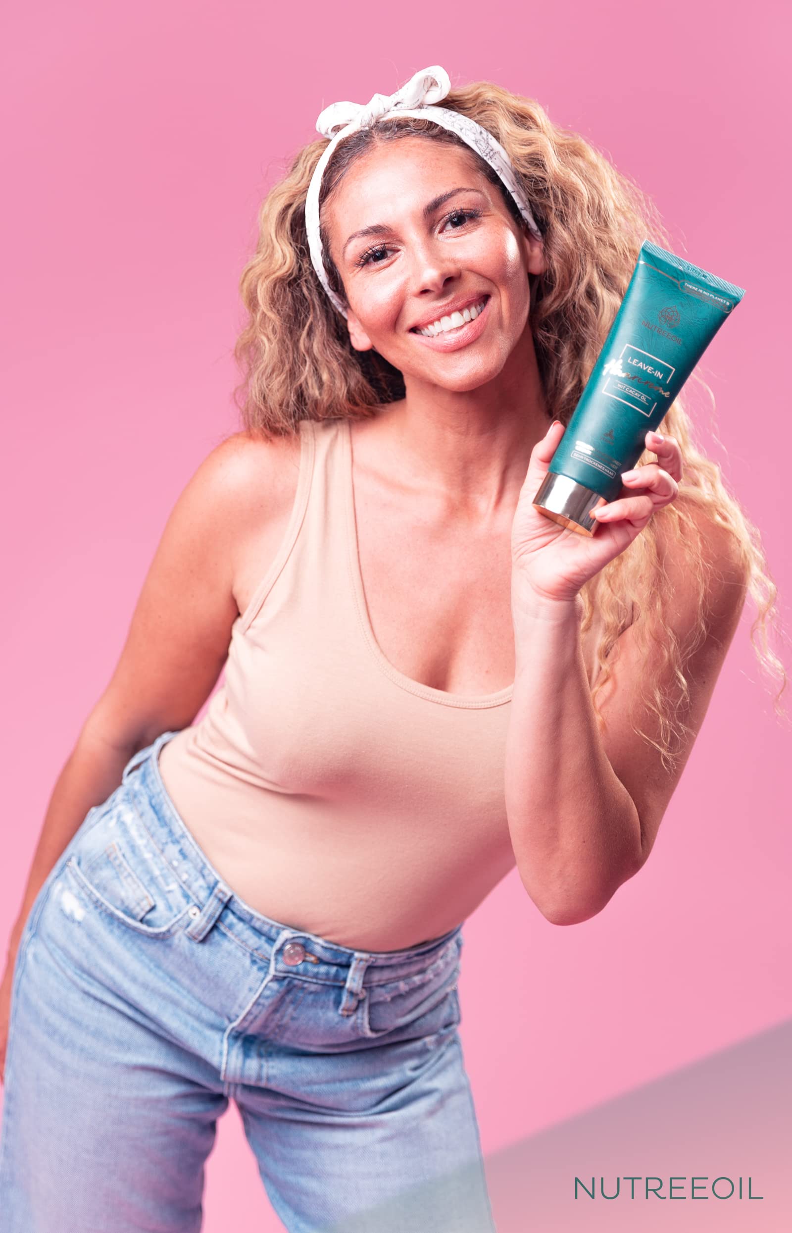 Leave-In - Crema per capelli 3 x 200 ml, per ricci e capelli lisci, con olio di cacay, umidità intensa, facile da pettinare, anti-crespo, vitamina E, vegana..