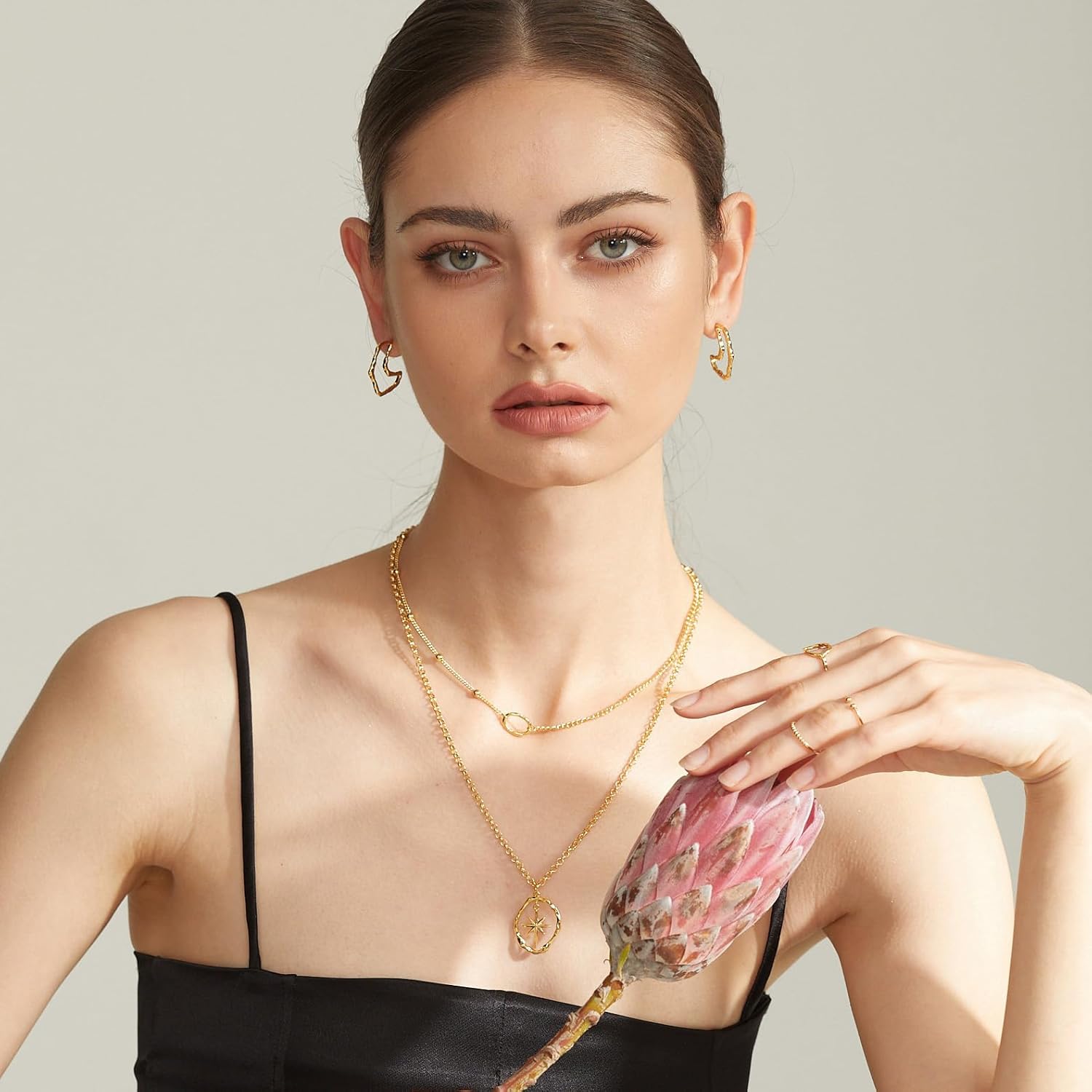 14K Gold Plated S925 Sterling Silver Post Lightweight Drop/Dangle Huggie Stud Earrings for Women | Ball Drop Earrings - Image 5