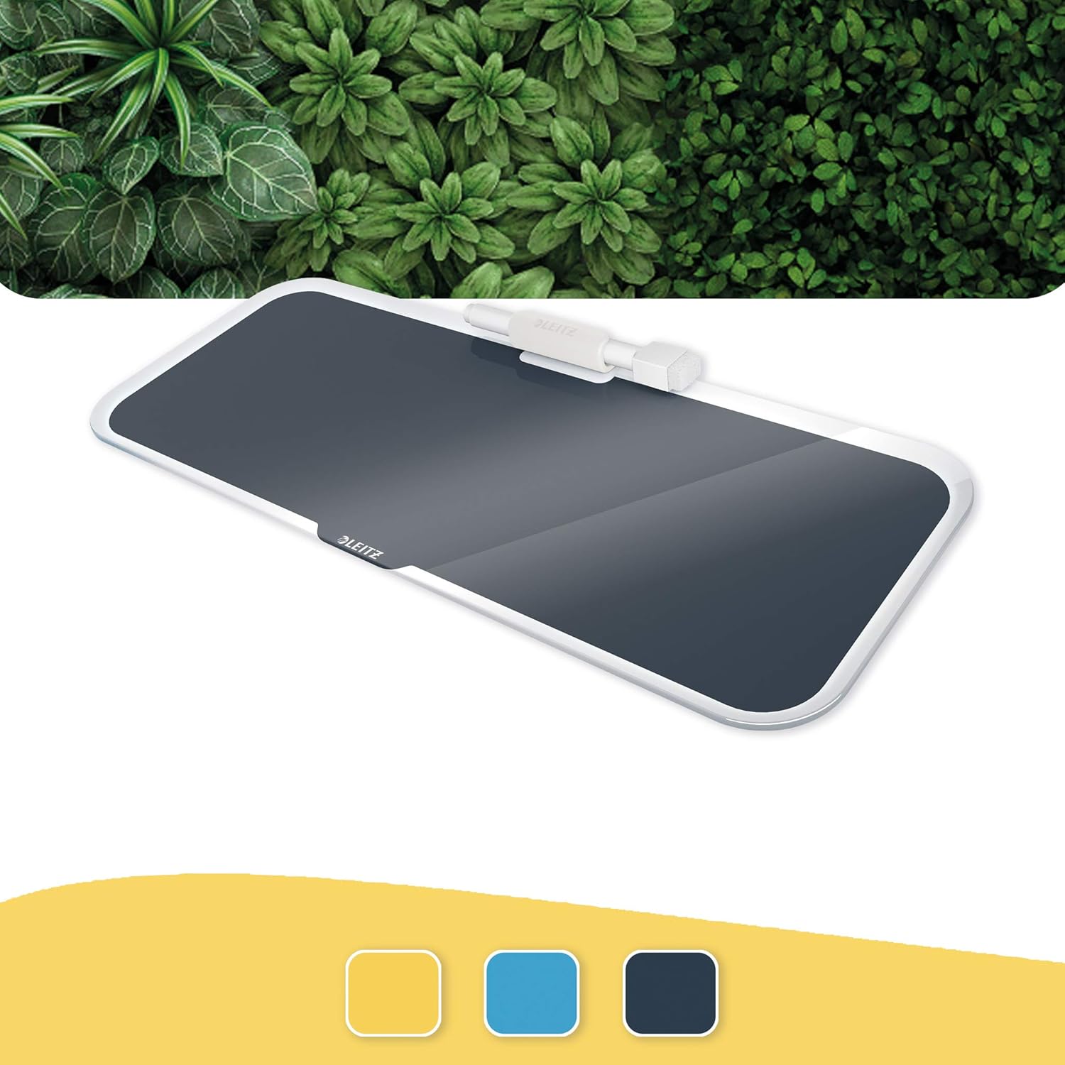 Leitz Glass Deskboard Cosy, velvet grey