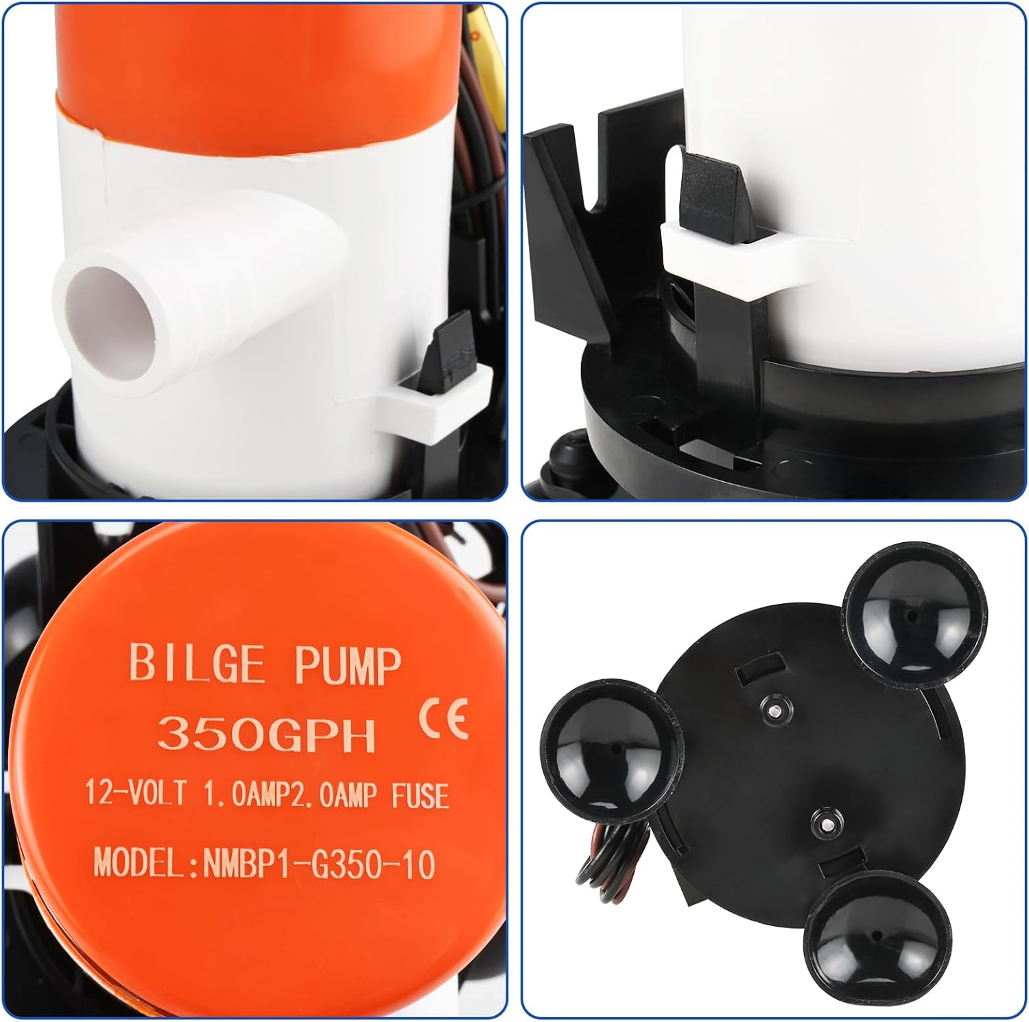 NovelBee Portable 12v Livewell Aeration Pump System Kit,350GPH Pump Aerator for Boats Coolers Buckets Ice Chest