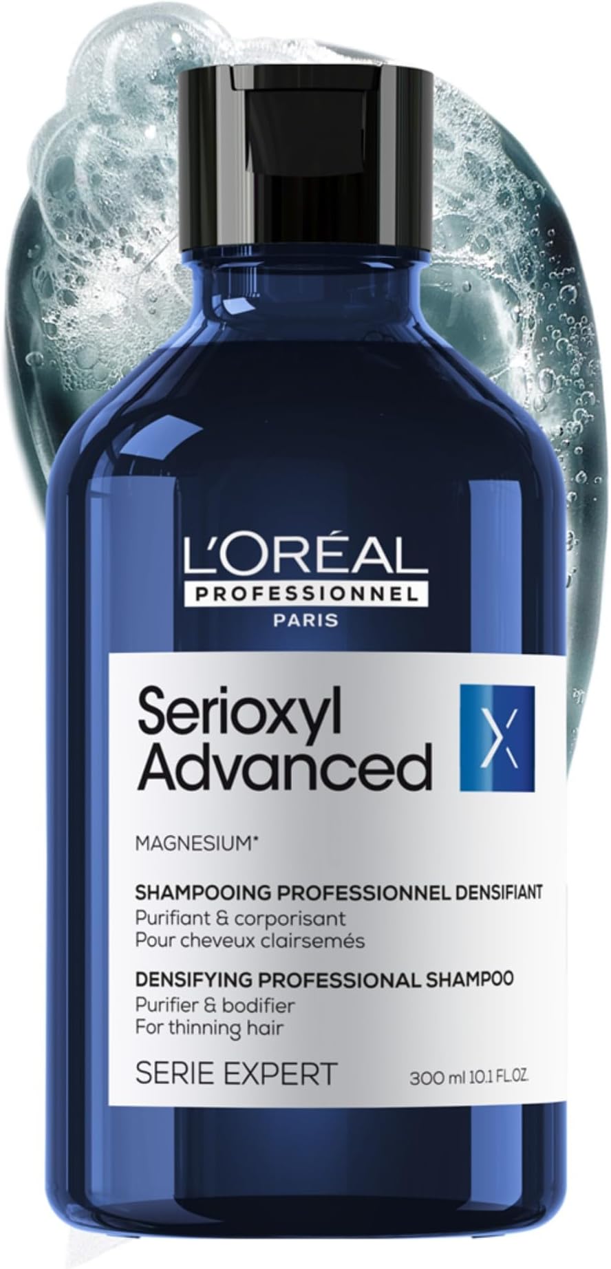 LโOrรฉal Professionnel | Serioxyl Advanced Purifier & Bodifier shampoo | For Hair Growth | Enriched with Magnesium Adds | +22% Instant Volume | SERIE EXPERT | 300ml