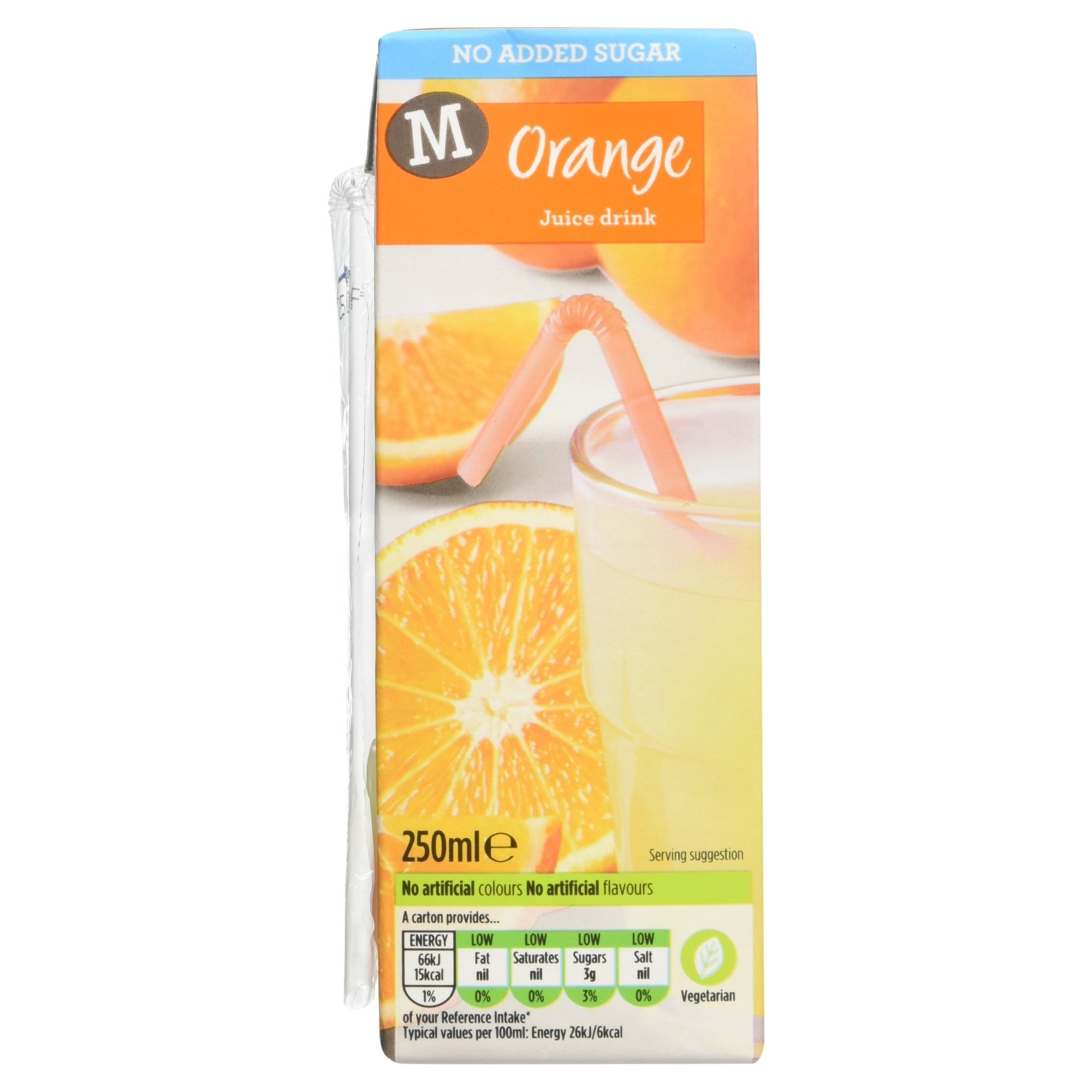 MorrisonsNo Added Sugar Orange Juice Drink, 3 x 250ml