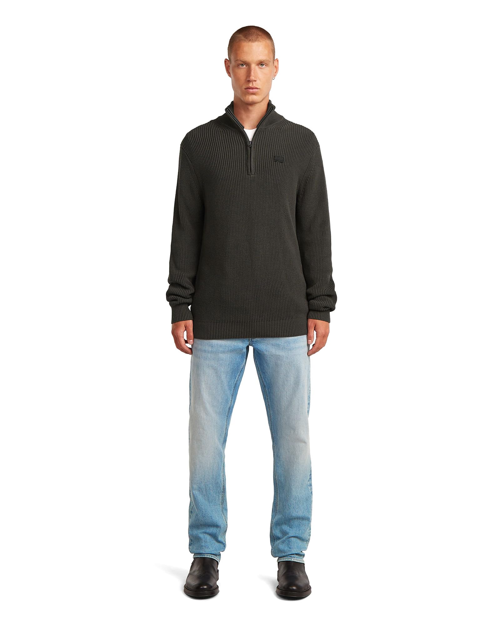 G-Star Pullover Half Zip Knit Sweat-Shirt Homme
