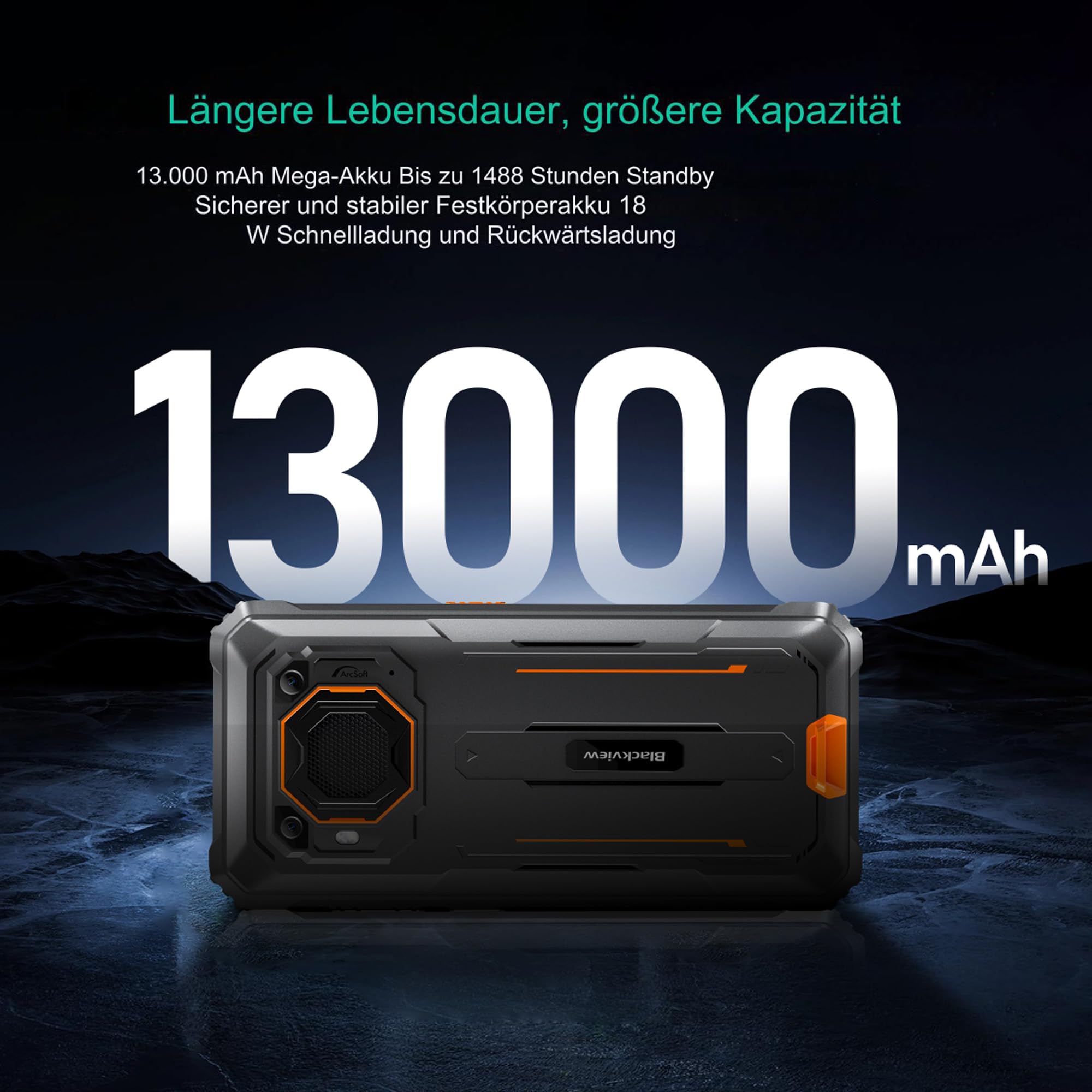 Blackview BV6200 Pro Outdoor Handy – Android 13, 6,5 Zoll, 13000 MAh Akku, IP68, 128 GB