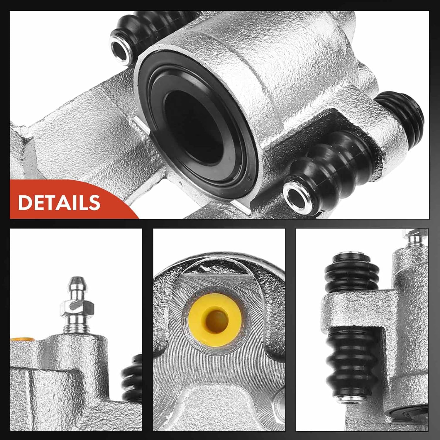 A-Premium Disc Brake Caliper Assembly Without Bracket Compatible with Select Dodge Models - Dakota 2003-2004 Crew/Extended/Standard Cab Pickup - Rear Right Passenger Side