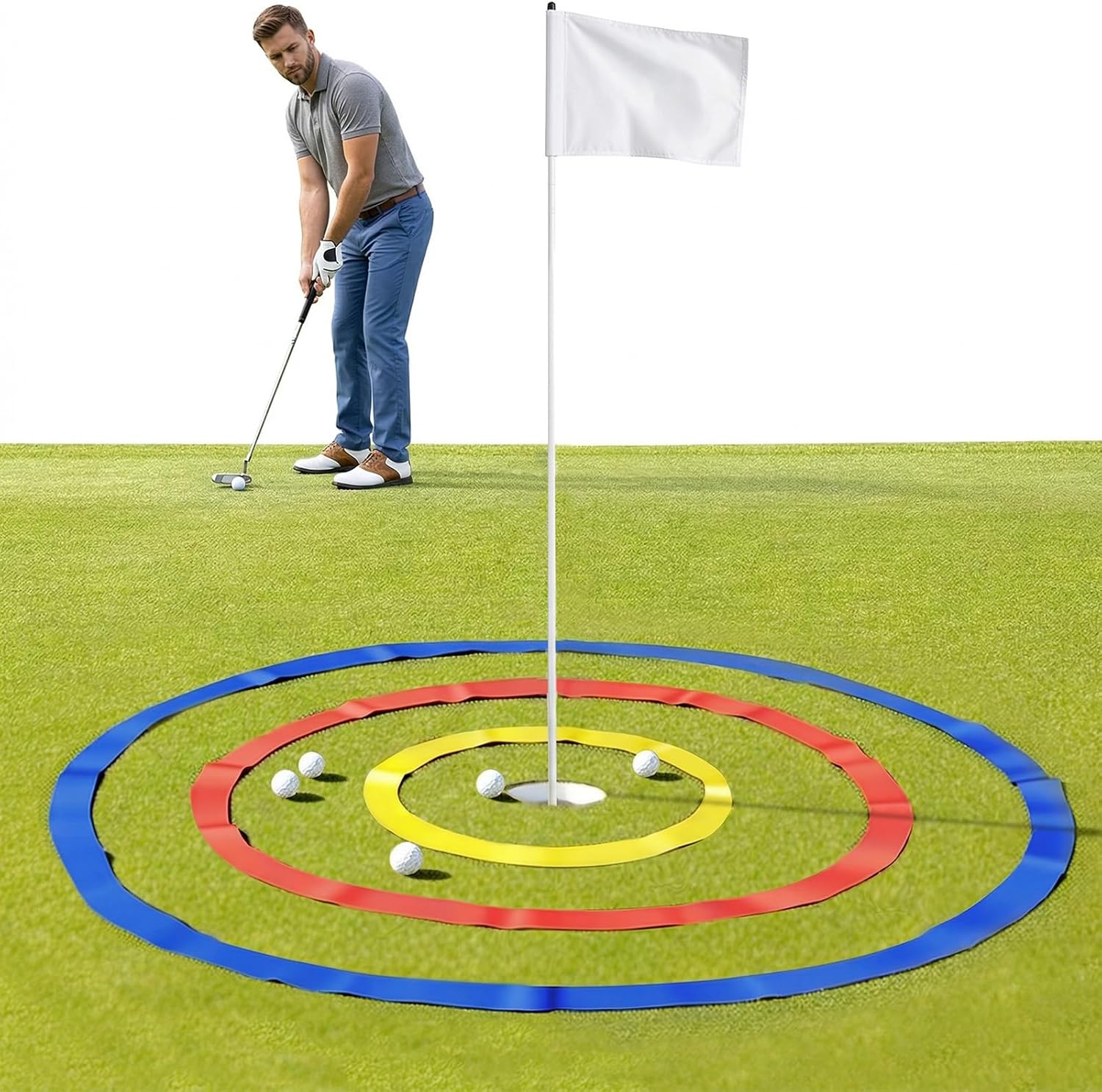 3 Pcs Golf Target Circle Training Aid,Putting and Chipping Training Tool - Short Game Improvement & Ideal for Chipping and Putting
