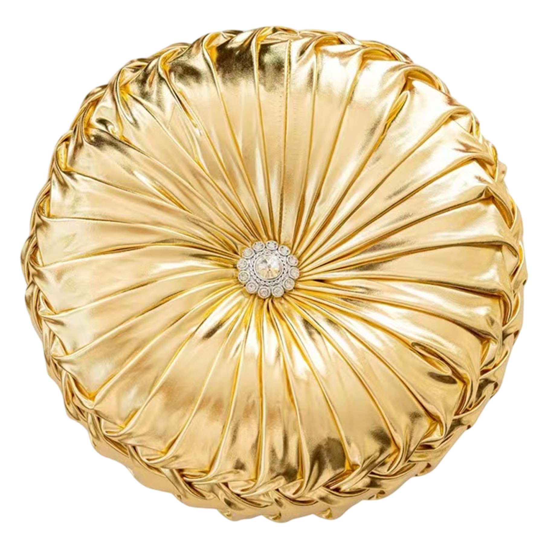 Coussin citrouille plissé haut de gamme avec diamant doré luxe