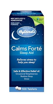 Hylands Naturals Calms Forte Sleep Aid Tablets, Multi, Unflavored, 100 Count