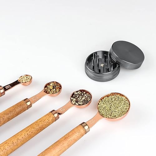 Miniatura 5 de HOMVIDA Spice Grinder Crasher - Molinillo de especias de tamaño portátil de 2 pulgadas con tapa magnética, color verde