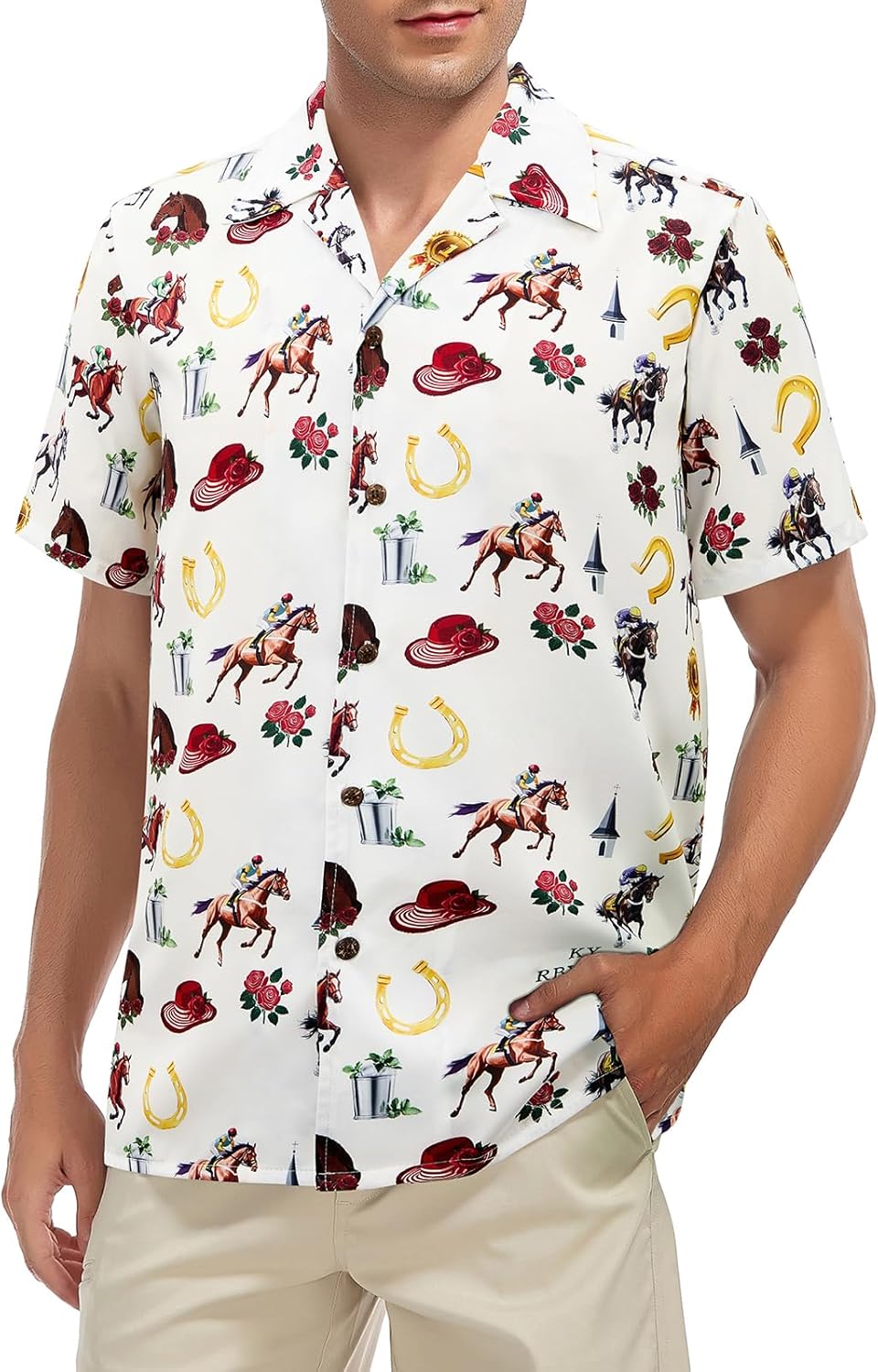 American Trends Men's Hawaiian Shirts Short Sleeve Button Down Tropical Novelty Print Beachwear