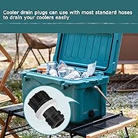Vista 5 de Conexión de manguera de tapón de drenaje compatible con enfriador Yeti, repuesto de tapón de drenaje para la línea de enfriadores Roadie, Tundra