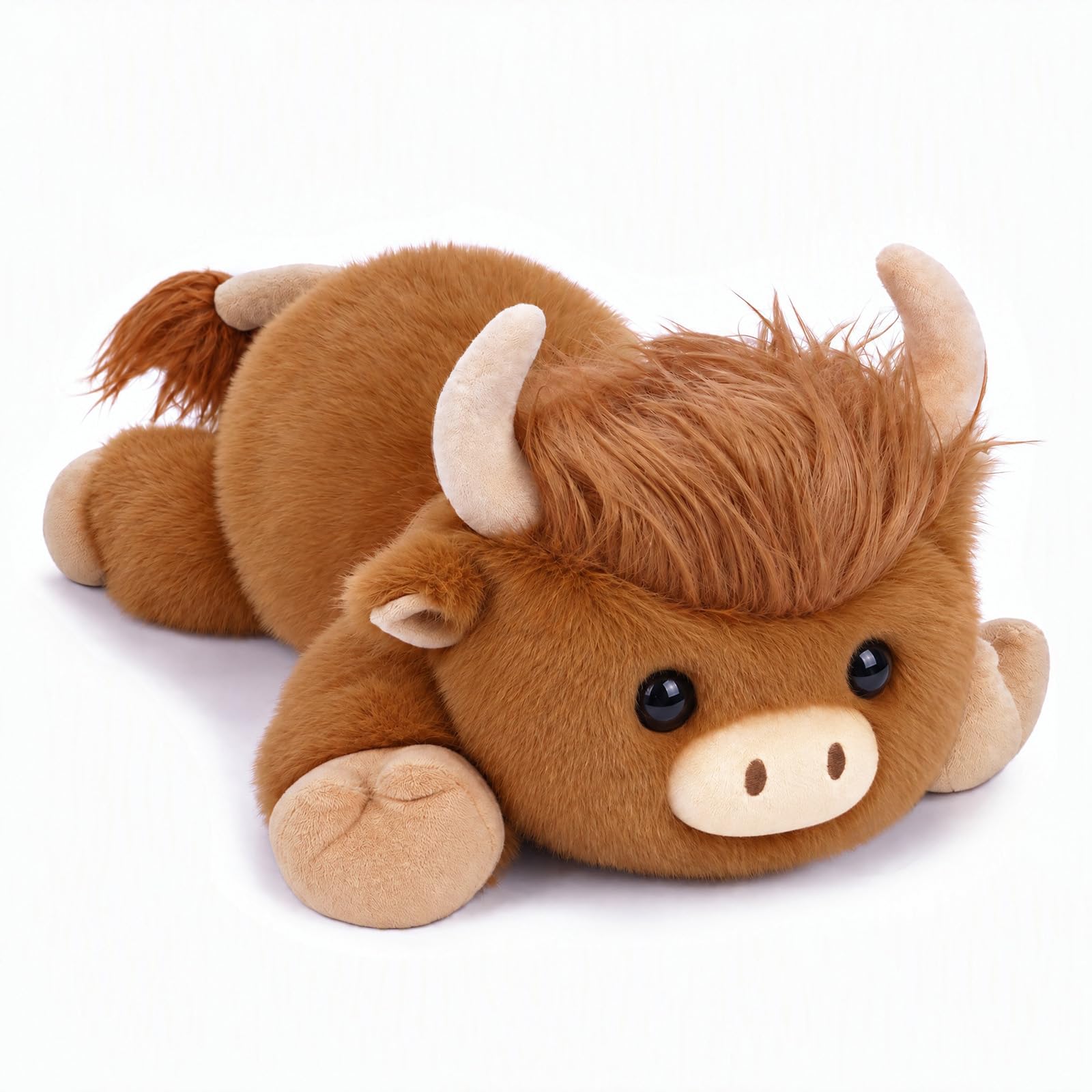 SQEQE Weighted Highland Cow Stuffed Animal, Weighted Plush Toy