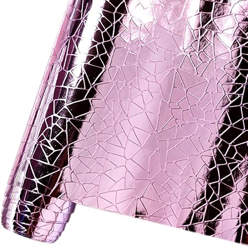 Miniatura 17 de HYANG - Cubo de agua de metal con relieve de espejo dorado, hojas de piel sintética dorada, 1 rollo de 12 x 53 pulgadas, piel sintética muy adecuada