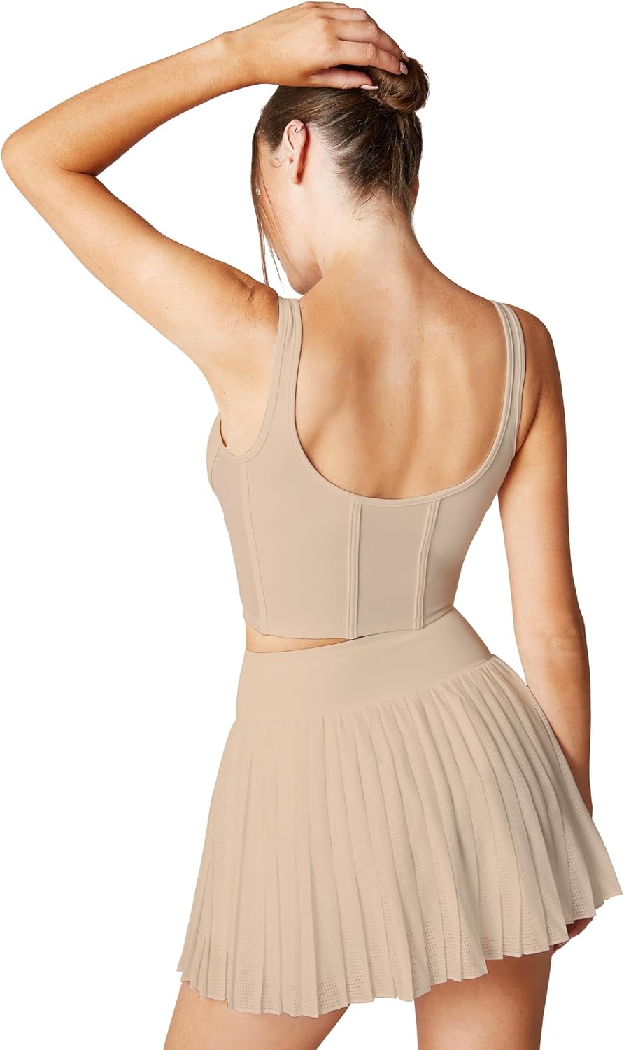 Open Back Padded Built-in Sports Bra Longline Sports Bras Low Back Yoga Fitness Workout Crop Top Tank Bra - Image 6