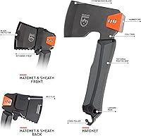 Vista 4 de GEAR AID Balta Camp Hatchet: una herramienta versátil para incendios y campamentos con cubierta de seguridad, martillo, cortador de leña y extractor