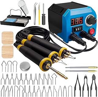 LH55-Z2-NS3 wood burning pen Wood Burning Tool Pen 200~750℃, Wood Burning kit with Digital Thermometer,3 pyrographic Wood Burning pens, 3 solid copper pen tips, 33 Wood Burning Pen Tips