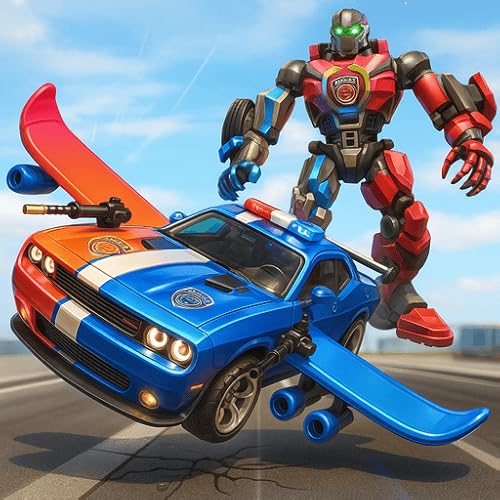 Super Robot Police Transform Car Wars