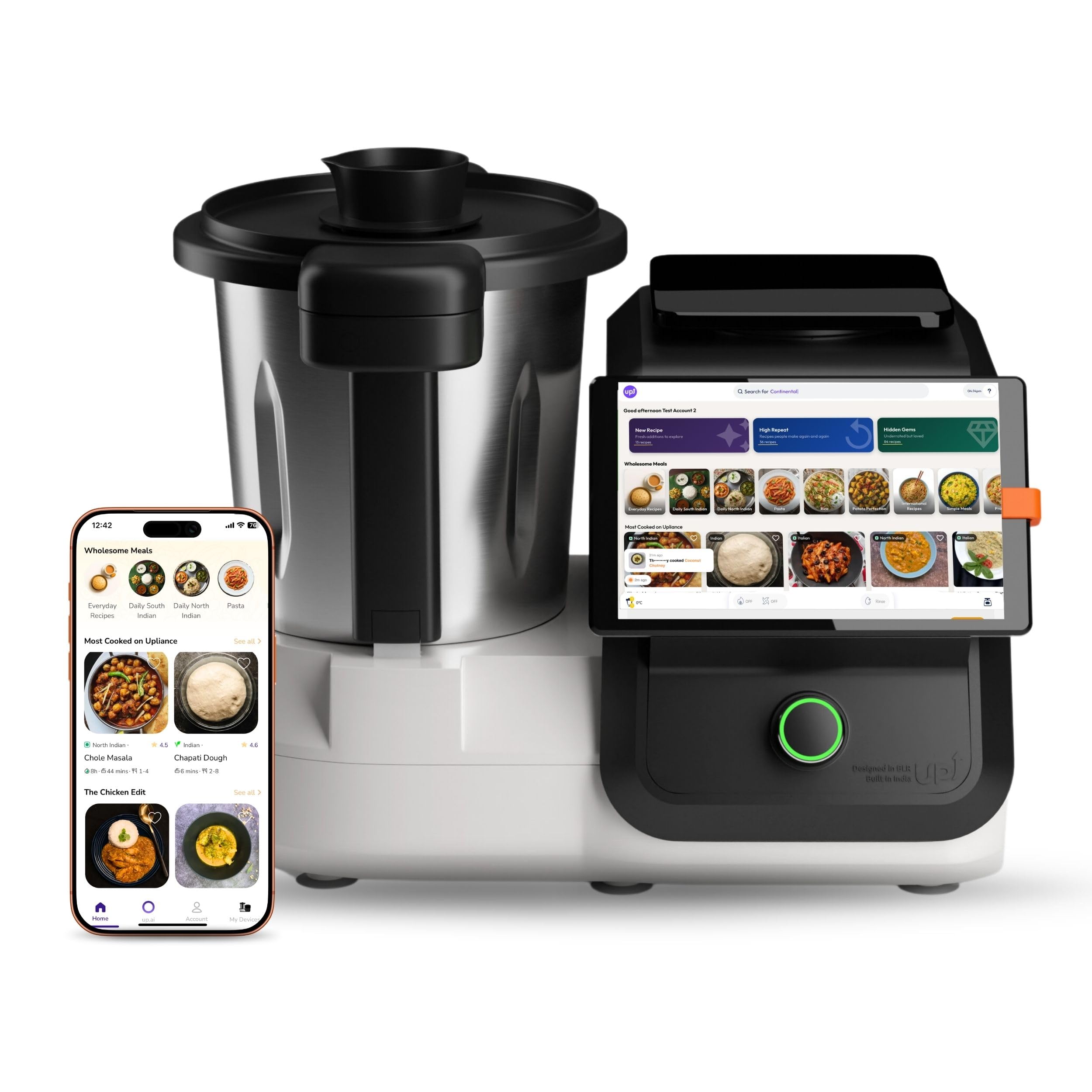 Upliance 1.0 Smart Cooking Assistant | 6 Lakh+ Meals Cooked | HeatCore Tech built for Indian Cooking | Multicooker with Omni-blade | 8” Touchscreen with 750+ Guided Recipes| 9 Indian Languages
