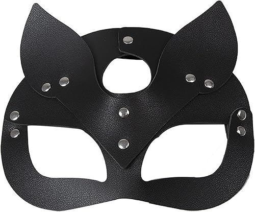 Kutocesy Máscaras sexys, máscara de máscaras de pareja masculina y femenina, máscara de Halloween, máscara de cuero de animal, máscara de fiesta de