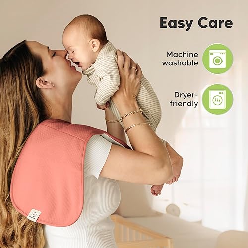 Vista 133 de Paños orgánicos para eructos para bebés niños y niñas, paquete de 5 paños de algodón súper absorbentes para bebés, trapos suaves y afelpados